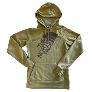 Northface pull over hoodie olive green